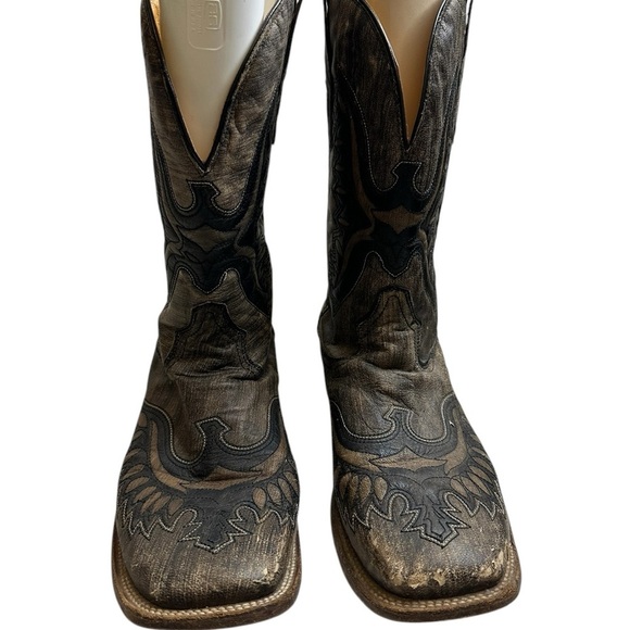 Stylish Brown and Black Cowboy Boots main image 7